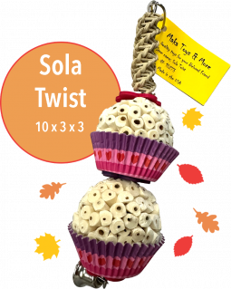 Holiday Sola Twist! Parrot Toy-For Small to Medium Birds